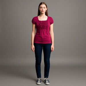 Maurices Blouse Medium Maroon